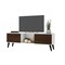 Manhattan Comfort Doyers 62.20 TV Stand, White and Nut Brown 175AMC188 - alternate 6